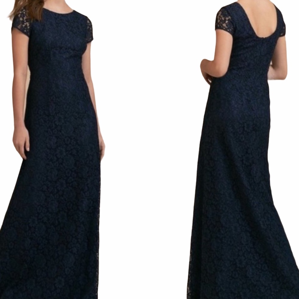 BHLDN Donna Morgan Deja Dress in Navy Blue Size 2 NWOT